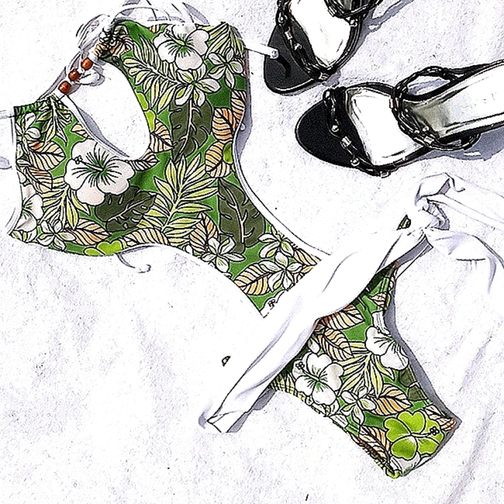 Tropical Print Tankini